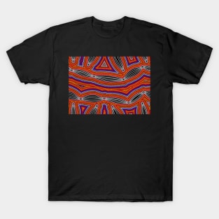 Aboriginal Art - Neurum Creek Bush Tracks T-Shirt